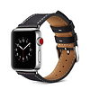 Bandje geschikt voor Apple Watch 38/40MM - Maat L - Horlogebandje - Polsband - Kunstleer - Zwart