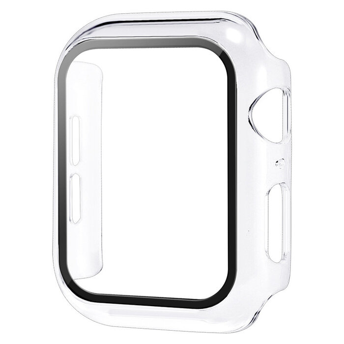 JVS Products Hoesje geschikt voor Apple Watch 40MM - Hardcase - Screenprotector - Kunststof - Transparant