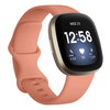 Bandje geschikt voor Fitbit Sense - Maat L - Polsband - Horlogebandje - Siliconen - Koraalroze