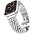 Bandje geschikt voor Apple Watch 38/40MM - Maat One Size - Vouw Sluiting - Horlogebandje - Polsband - Metaal - Zilver