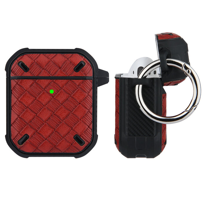 JVS Products Hoesje geschikt voor Apple Airpods Pro - Softcase - Sleutelhanger - Cover - Siliconen - Rood