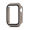 Hoesje geschikt voor Apple Watch 44MM - Hardcase - Screenprotector - Kunststof - Grijs