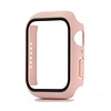 Hoesje geschikt voor Apple Watch 38MM - Hardcase - Screenprotector - Kunststof - Babyroze