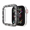 Hoesje geschikt voor Apple Watch 44MM - Bumper hoesje - Diamant - TPU - Zwart