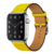Bandje geschikt voor Apple Watch 42/44MM - Maat L - Horlogebandje - Polsband - Kunstleer - Geel
