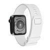 Bandje geschikt voor Apple Watch 42/44MM - Maat L - Sportband - Polsband -  Dun - Horlogebandje - Siliconen - Solide kleur - Wit
