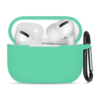 Hoesje geschikt voor Apple Airpods Pro - Softcase - Sleutelhanger - Cover - Extra dun - Siliconen - Mintgroen