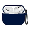 Hoesje geschikt voor Apple Airpods Pro - Softcase - Sleutelhanger - Cover - Extra dun - Siliconen - Midnight blue