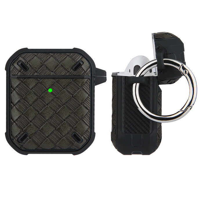 JVS Products Hoesje geschikt voor Apple Airpods Pro - Softcase - Sleutelhanger - Cover - Siliconen - Donkergroen