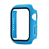 Hoesje geschikt voor Apple Watch 38MM - Hardcase - Screenprotector - Kunststof - Lichtblauw