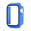 Hoesje geschikt voor Apple Watch 42MM - Hardcase - Screenprotector - Kunststof - Blauw