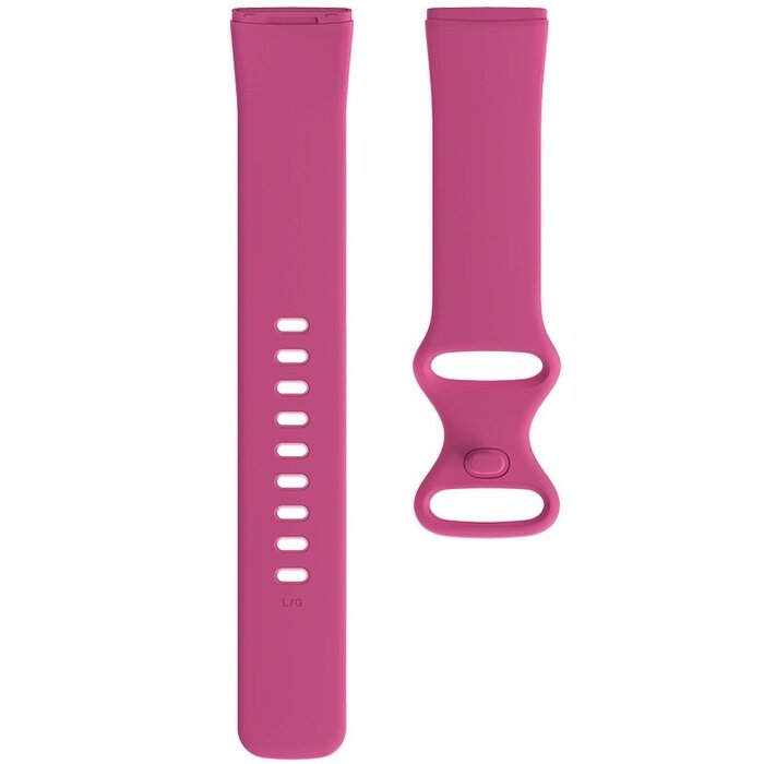 JVS Products Bandje geschikt voor Fitbit Versa 3 - Maat L - Polsband - Horlogebandje - Siliconen - Roze