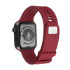 Bandje geschikt voor Apple Watch 42/44MM - Maat L - Sportband - Polsband -  Dun - Horlogebandje - Siliconen - Solide kleur - Rood