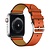 Bandje geschikt voor Apple Watch 38/40MM - Maat L - Horlogebandje - Polsband - Kunstleer - Oranje