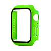 Hoesje geschikt voor Apple Watch 44MM - Hardcase - Screenprotector - Kunststof - Lichtgroen