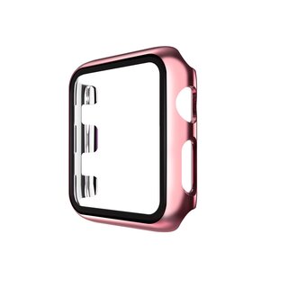 JVS Products Hoesje geschikt voor Apple Watch 40MM - Bumper hoesje - Screenprotector - TPU - Roze