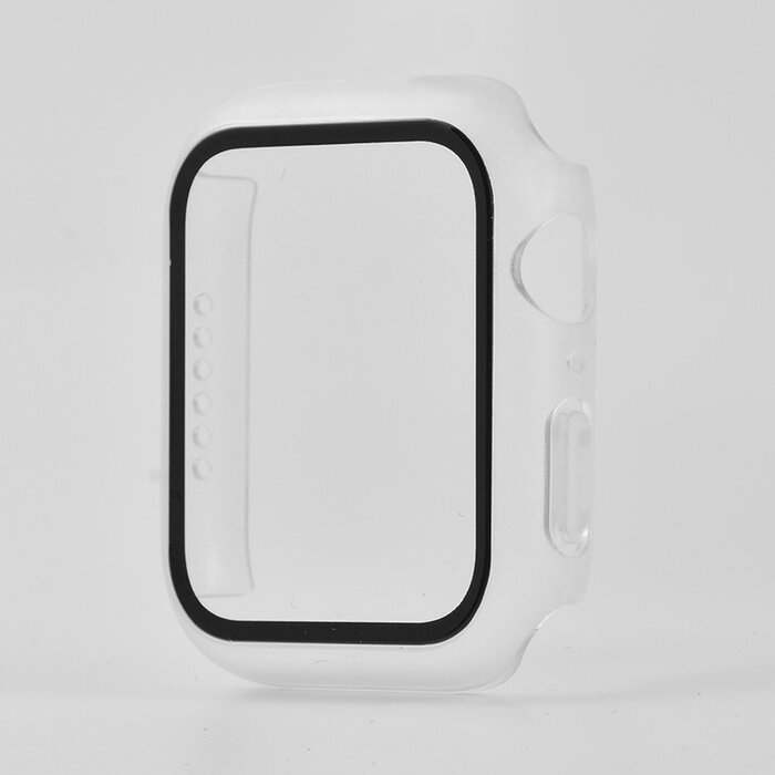 JVS Products Hoesje geschikt voor Apple Watch 40MM - Hardcase - Screenprotector - Kunststof - Frosted