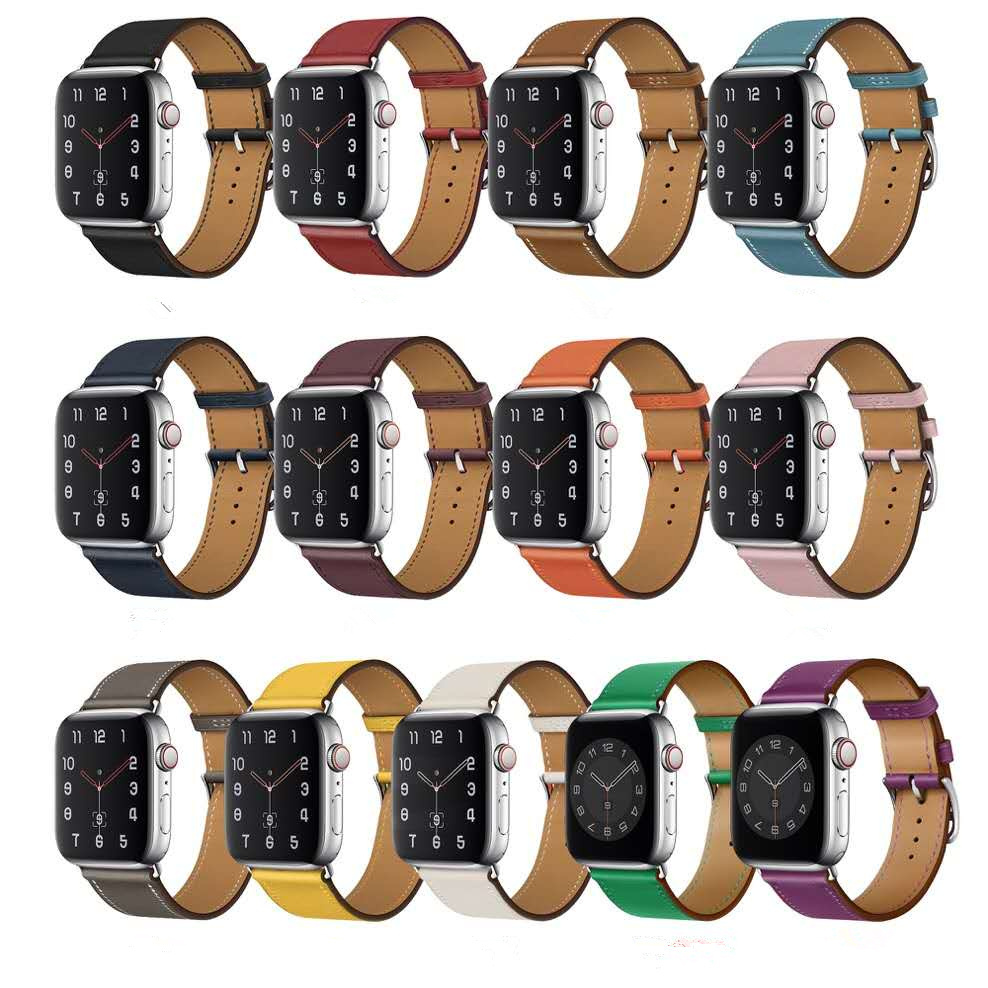 JVS Products Bandje geschikt voor Apple Watch 38/40MM - Maat L - Horlogebandje - Polsband - Kunstleer - Rood