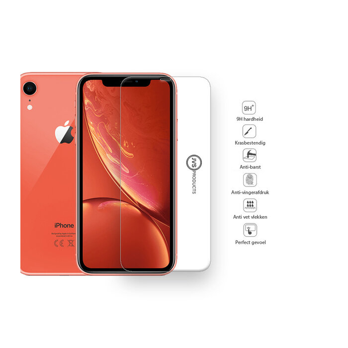 JVS Products Screenprotector geschikt voor iPhone XR - Tempered Glass - Beschermglas - Glas - Transparant