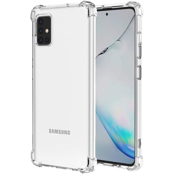 JVS Products Samsung Galaxy A51 Anti-Shock Hoesje + GRATIS Screenprotector - Transparant - Extra - Dun - Samsung Galaxy A51 hoes - cover - case - Screenprotector kit