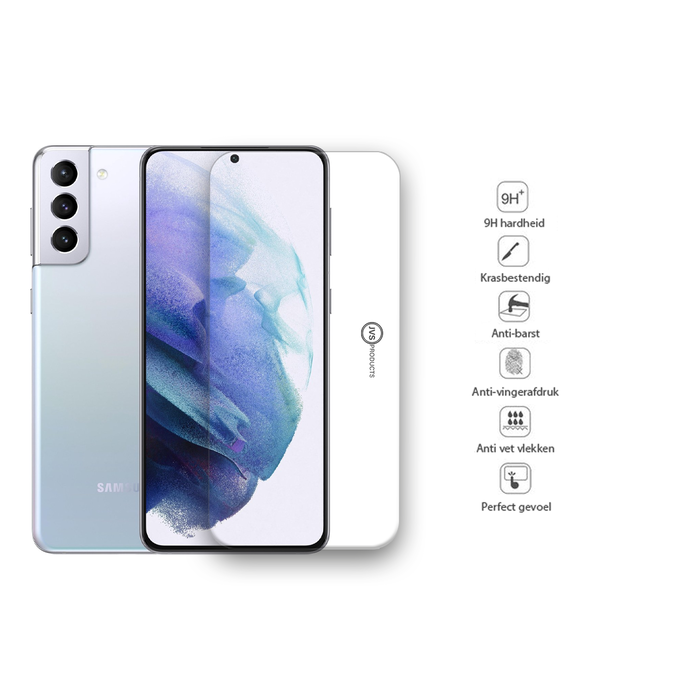 JVS Products Screenprotector geschikt voor Samsung Galaxy S21 Plus - Tempered Glass - Beschermglas - Glas - Transparant
