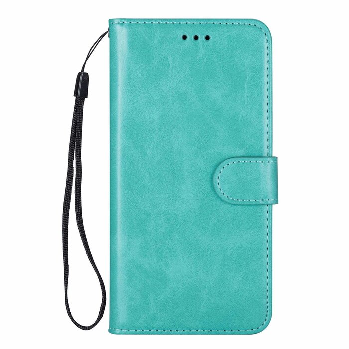 JVS Products iPhone 12 Pro Max Hoesje - Kunstleer - Portemonnee - Book Case - Wallet - Apple iPhone 12 Pro Max - Turquoise + Gratis Screenprotector