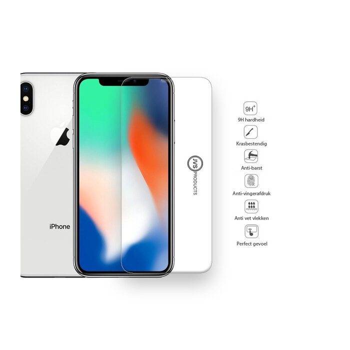 JVS Products Screenprotector geschikt voor iPhone X - Tempered Glass - Beschermglas - Glas - Transparant