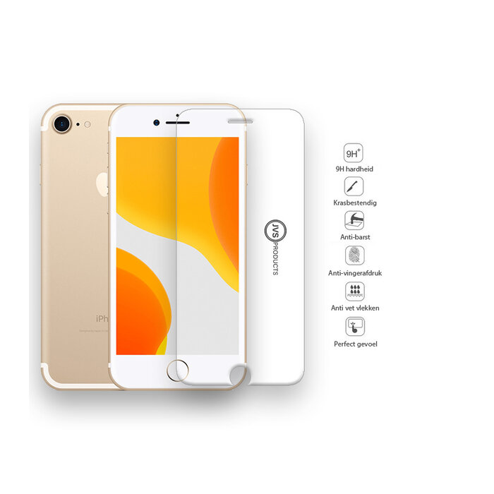 JVS Products Screenprotector geschikt voor iPhone 7 - Tempered Glass - Beschermglas - Glas - Transparant