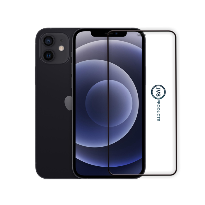 JVS Products Screenprotector geschikt voor iPhone 12 - Premium - Volledig bedekt - Edge to edge - Tempered Glass - Beschermglas - Glas - Transparant