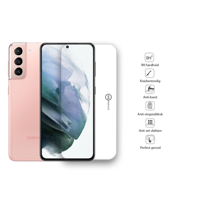 JVS Products Screenprotector geschikt voor Samsung Galaxy S21 - Tempered Glass - Beschermglas - Glas - Transparant