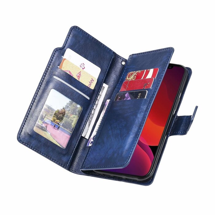JVS Products Samsung Galaxy A14 5G hoesje - Bookcase - Pasjeshouder - Portemonnee - Luxe - Kunstleer - Blauw
