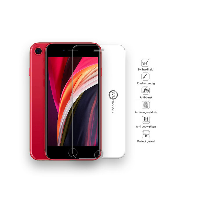 JVS Products Screenprotector geschikt voor iPhone SE 2020 - Tempered Glass - Beschermglas - Glas - Transparant