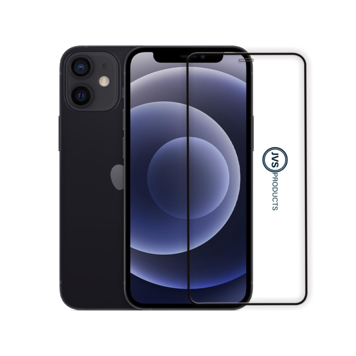 JVS Products Screenprotector geschikt voor iPhone 12 Mini - Premium - Volledig bedekt - Edge to edge - Tempered Glass - Beschermglas - Glas - Transparant