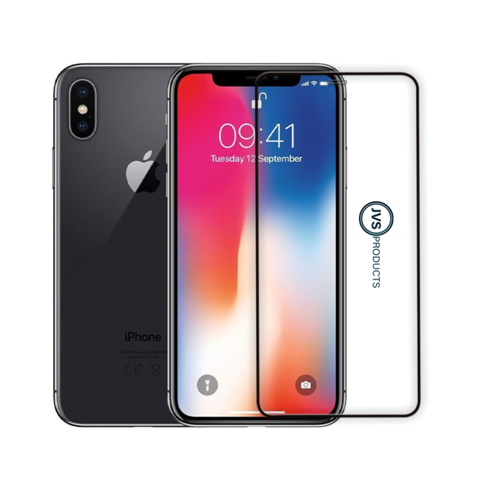 JVS Products Screenprotector geschikt voor iPhone X - Premium - Volledig bedekt - Edge to edge - Tempered Glass - Beschermglas - Glas - Transparant