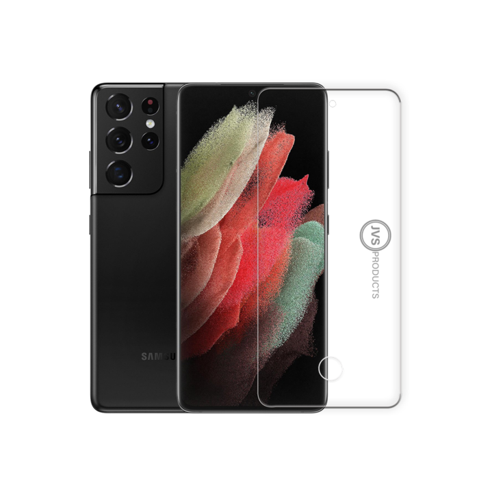 JVS Products Screenprotector geschikt voor Samsung Galaxy S21 Ultra - Premium - Volledig bedekt - Edge to edge - Tempered Glass - Beschermglas - Glas - Transparant