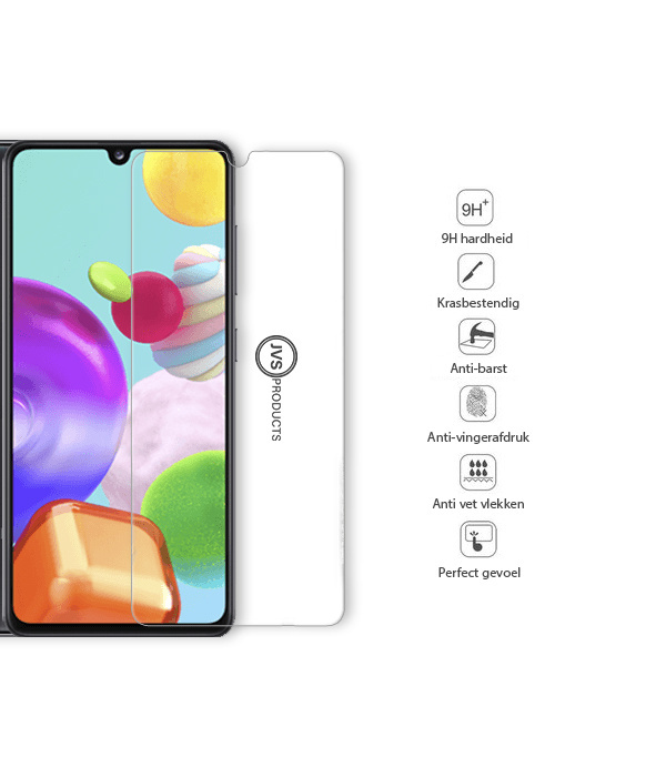 JVS Products Screenprotector geschikt voor Samsung Galaxy A41 - Tempered Glass - Beschermglas - Glas - Transparant