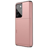 iPhone 12 Pro hoesje - Backcover - Hardcase - Pasjeshouder - Portemonnee - Shockproof - TPU - Rose Goud