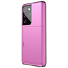 iPhone 12 hoesje - Backcover - Hardcase - Pasjeshouder - Portemonnee - Shockproof - TPU - Roze