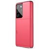 iPhone 12 Mini hoesje - Backcover - Hardcase - Pasjeshouder - Portemonnee - Shockproof - TPU - Rood