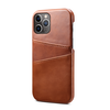 iPhone 12 Pro hoesje - Backcover - Pasjeshouder - Portemonnee - Kunstleer - Donkerbruin