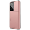 Samsung Galaxy S23 Ultra hoesje - Backcover - Hardcase - Pasjeshouder - Portemonnee - Shockproof - TPU - Rose Goud