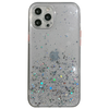 iPhone 12 Mini hoesje - Backcover - Camerabescherming - Glitter - TPU - Transparant
