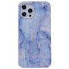 iPhone 12 Pro Max hoesje - Backcover - Softcase - Marmer - Marmerprint - TPU - Blauw/Paars
