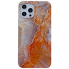 iPhone 12 Pro Max hoesje - Backcover - Softcase - Marmer - Marmerprint - TPU - Oranje