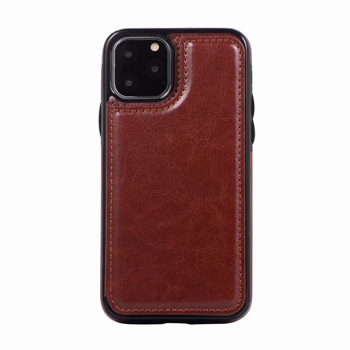 JVS Products Samsung Galaxy S21 Ultra hoesje - Backcover - Pasjeshouder - Portemonnee - Kunstleer - Bruin