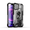 iPhone 13 Pro Max hoesje - Backcover - Rugged Armor - Ringhouder - Shockproof - Extra valbescherming - TPU - Zwart
