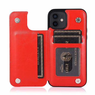 JVS Products iPhone XS Max hoesje - Backcover - Pasjeshouder - Portemonnee - Kunstleer - Rood