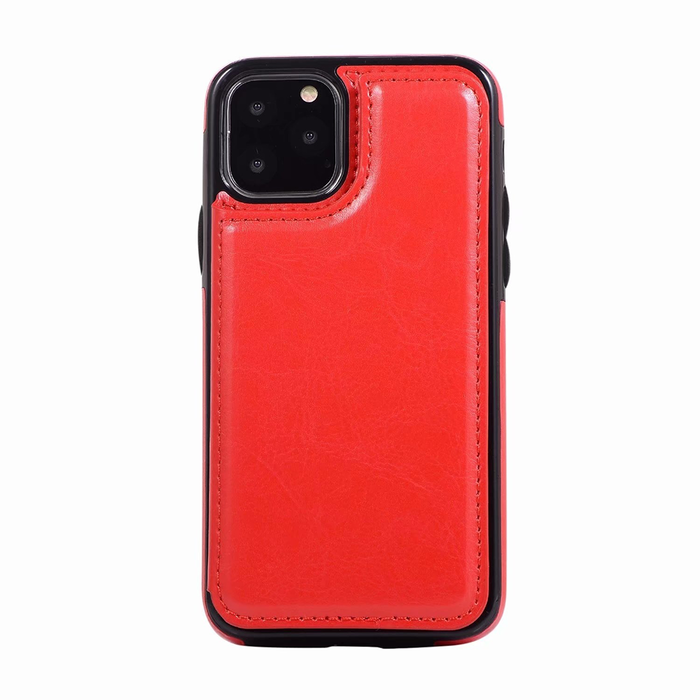 JVS Products iPhone XS Max hoesje - Backcover - Pasjeshouder - Portemonnee - Kunstleer - Rood