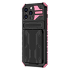 iPhone XS Max hoesje - Backcover - Rugged Armor - Kickstand - Extra valbescherming - TPU - Zwart/Roze