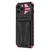 iPhone XS Max hoesje - Backcover - Rugged Armor - Kickstand - Extra valbescherming - TPU - Zwart/Roze